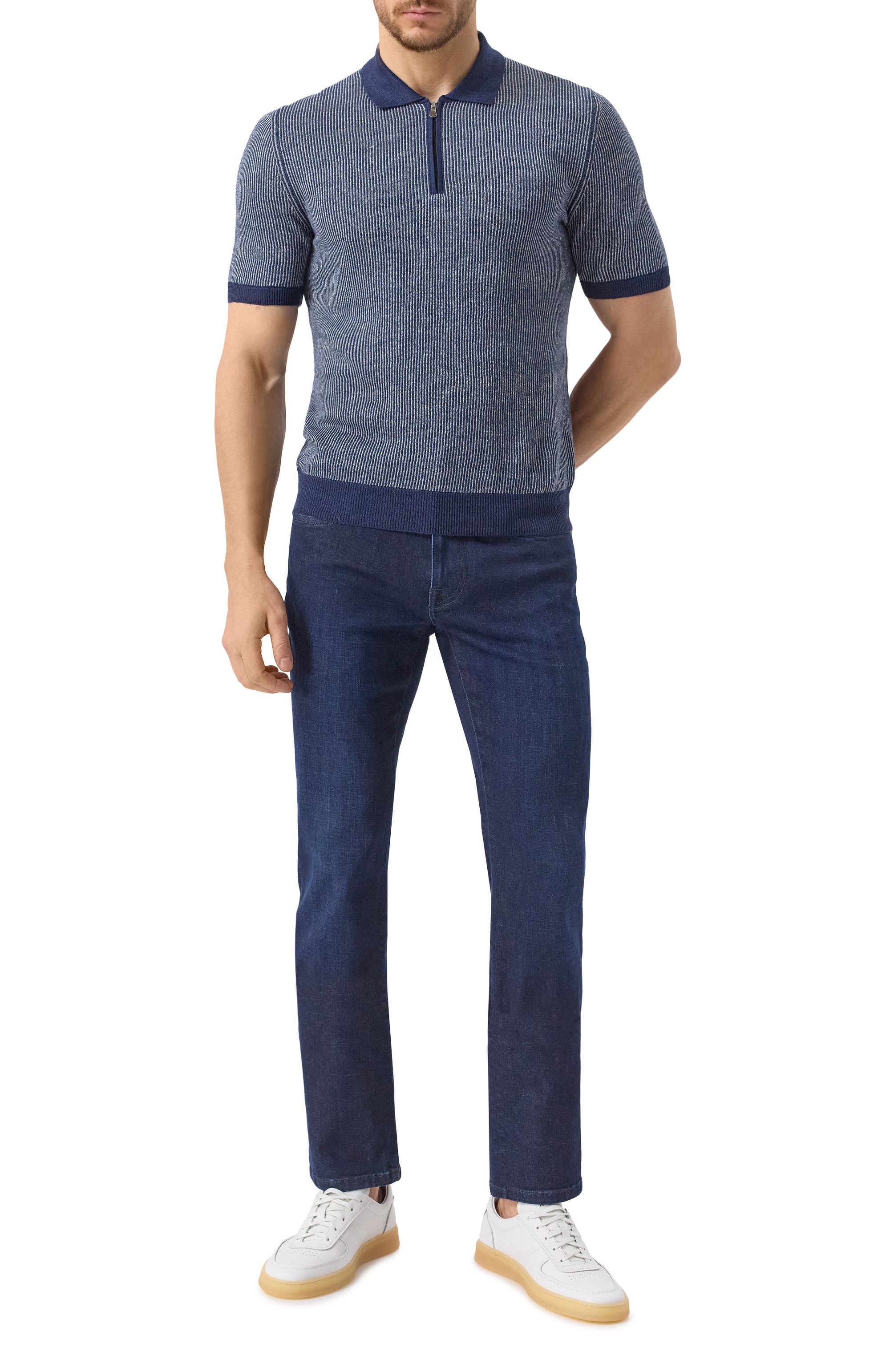 Поло изо льна и хлопка GRAN SASSO, арт. 57172/18647, фото 2