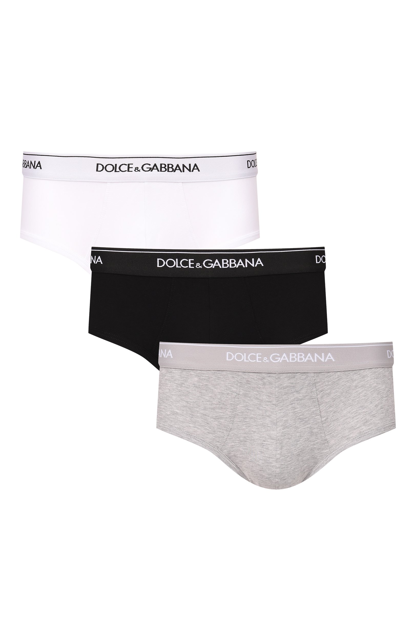 Комплект из трех брифов DOLCE & GABBANA разноцветного цвета по цене 17900 руб., арт. M9D81J/0NN95, фото 1 Комплект из трех брифов DOLCE & GABBANA, арт. M9D81J/0NN95, фото 1