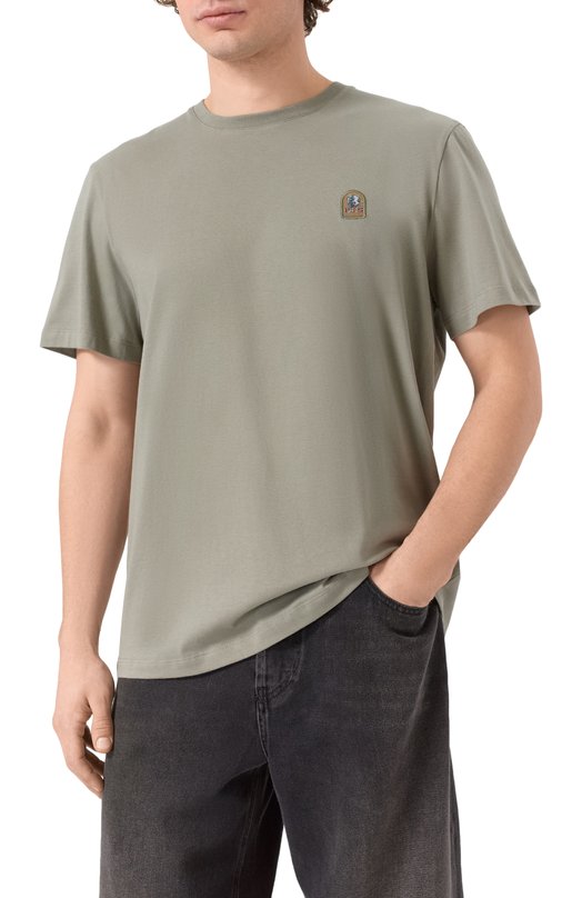 Хлопковая футболка Parajumpers 26SM-PM TSE R01 Хаки  26SM-PM TSE R01 Фото 3