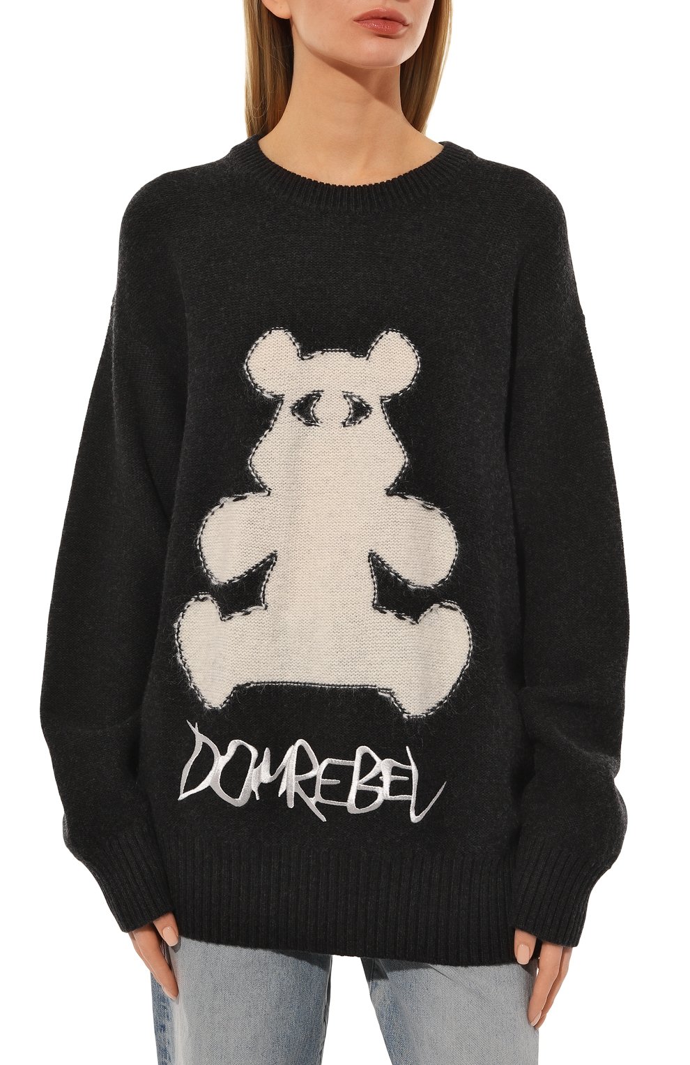 Пуловер из хлопка и шерсти DOMREBEL, арт. BEARCL0PS/KNIT CREWNECK, фото 3