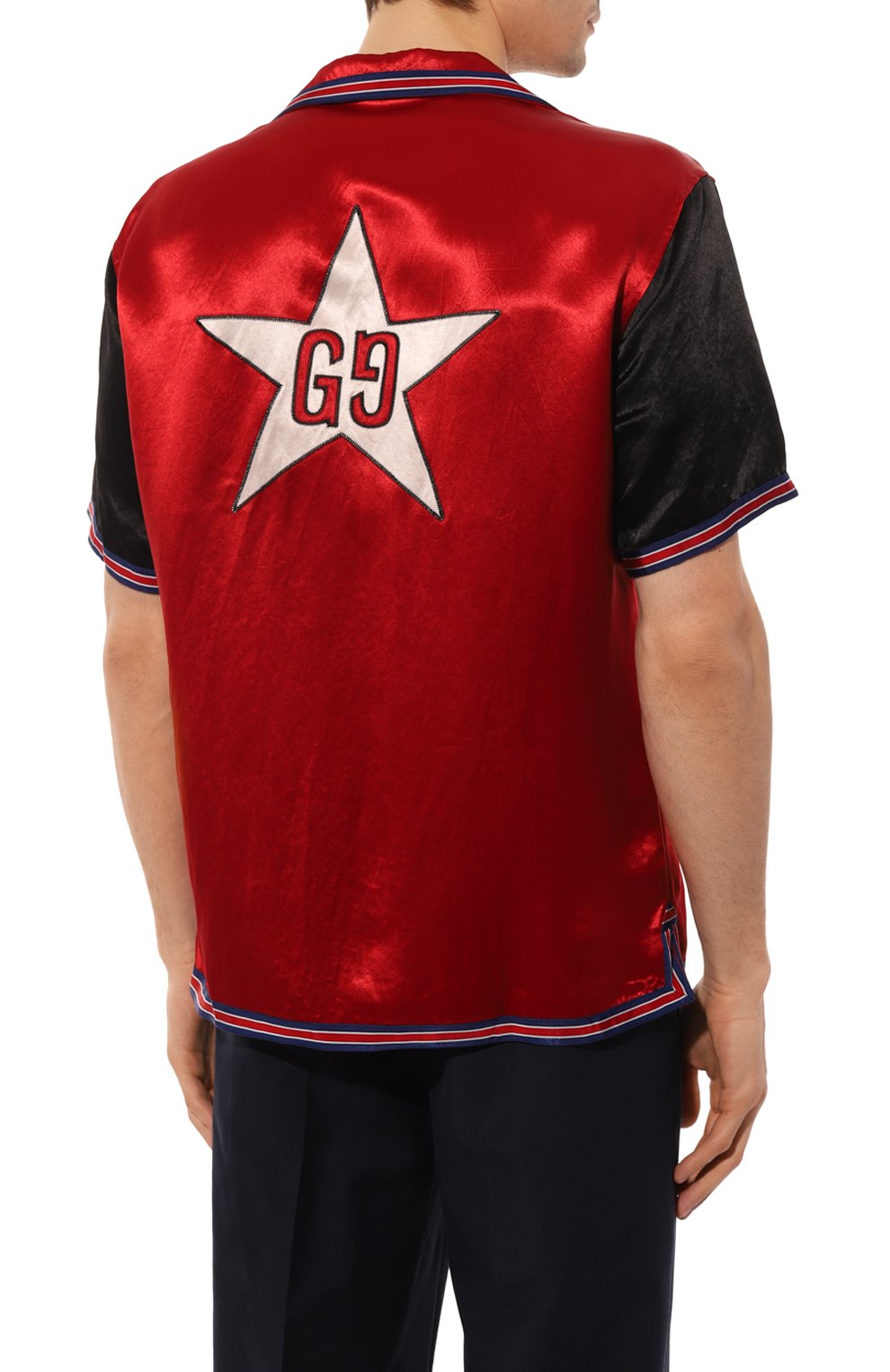 Рубашка из вискозы и льна GUCCI, арт. 568300 ZABX9, фото 4