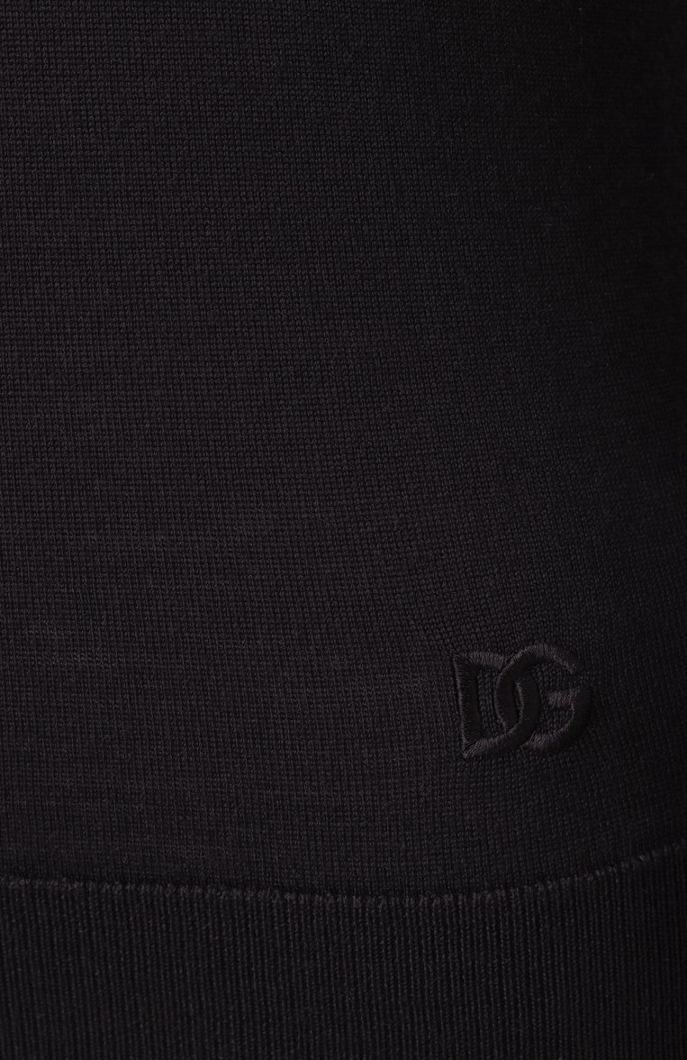 Женская шерстяная водолазка DOLCE & GABBANA черного цвета, арт. FXW13Z/JCVXF | Фото 6 (Длина (для топов): Стандартные; Рукава: Длинные; Материал внешний: Шерсть; Материал сплава: Проставлено; Драгоценные камни: Проставлено; Стили: Минимализм; Женское Кросс-КТ: Водолазка-одежда; Кросс-КТ: Трикотаж)