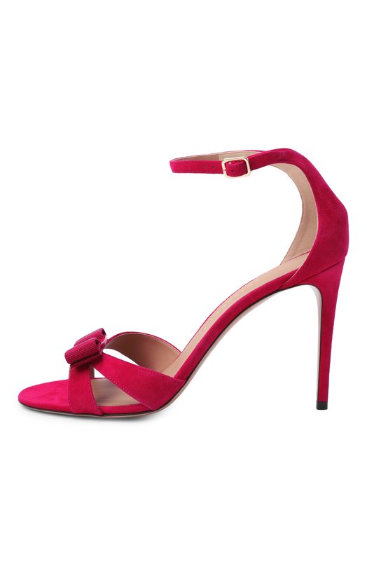 Замшевые босоножки Vara Bow 90 Ferragamo 01L432/791 Розовый  01L432/791 Фото 4