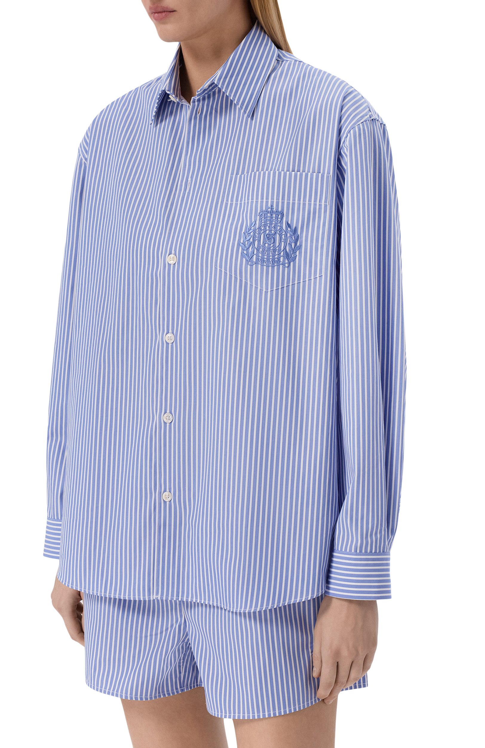 Хлопковая рубашка SPORTY AND RICH, арт. SI006712243ST02, фото 3