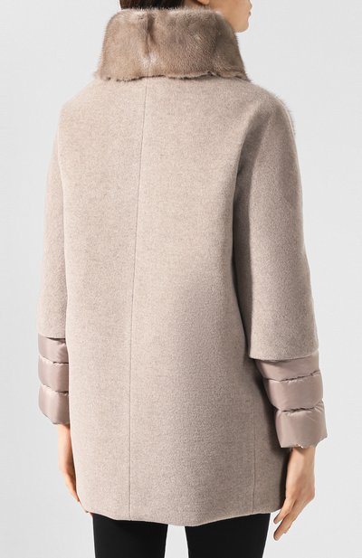 Пальто с меховой отделкой MOORER, арт. ANTI0PE-KAS/A19D170KASH, фото 4