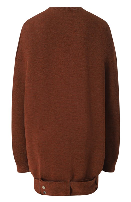 Шерстяной свитер Victoria Beckham Коричневый, фото 2