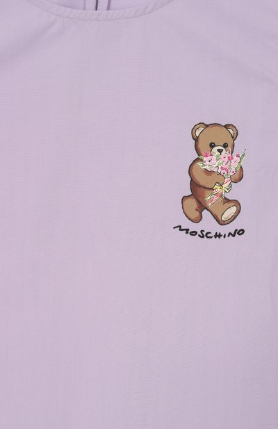 Хлопковое платье MOSCHINO сиреневого цвета по цене 22000 руб., арт. HDV0HE/LLA10_001, фото 3 Хлопковое платье MOSCHINO, арт. HDV0HE/LLA10_001, фото 3