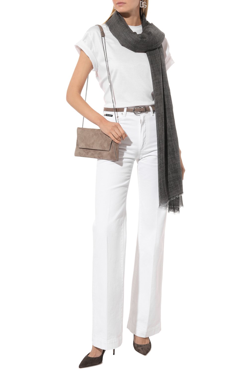 Кашемировый шарф MVST серого цвета по цене 57300 руб., арт. 7734M, фото 2 Кашемировый шарф MVST, арт. 7734M, фото 2