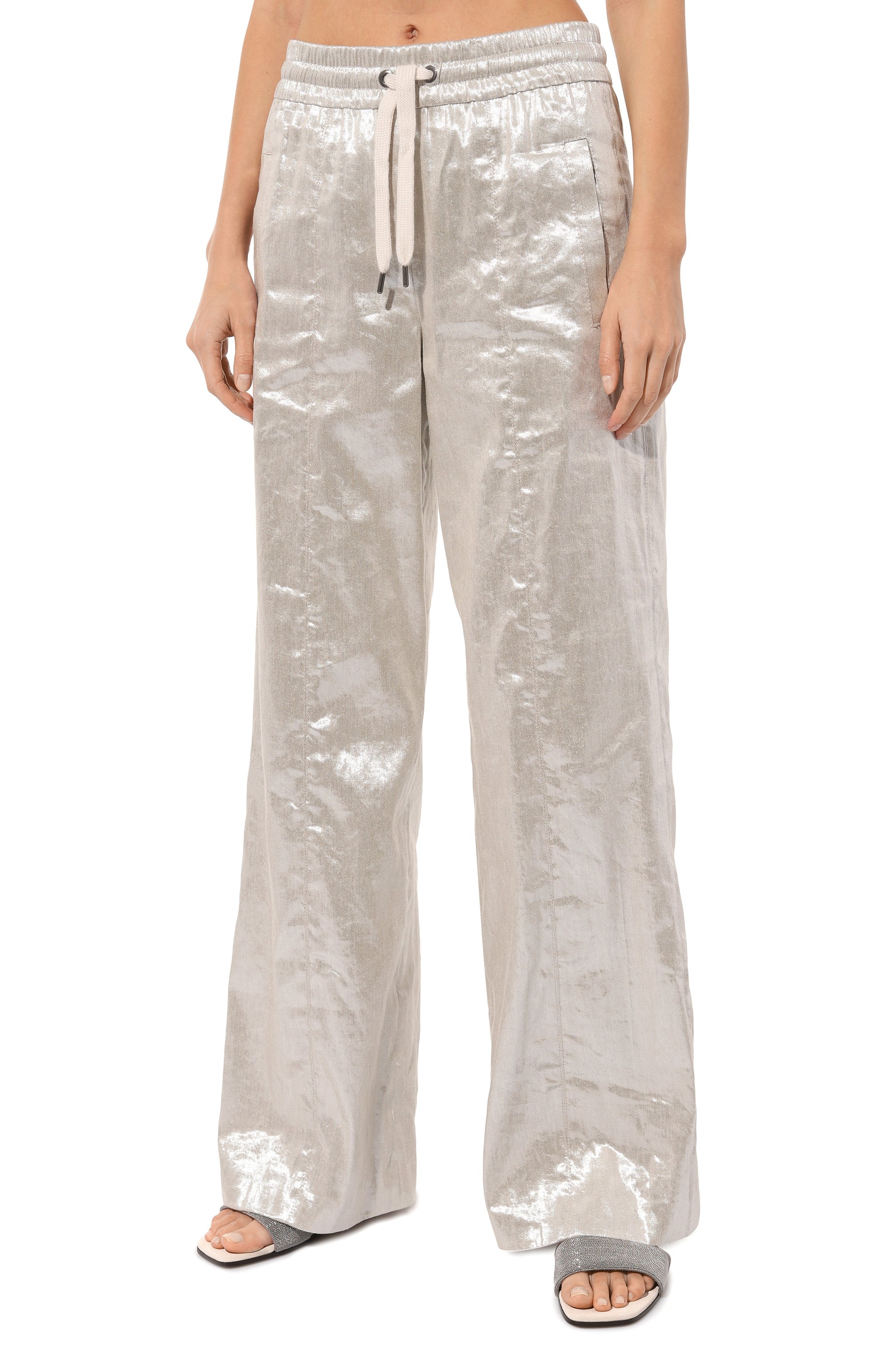 Льняные брюки BRUNELLO CUCINELLI, арт. ML155P8538, фото 3