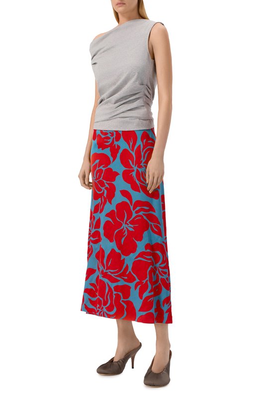 Юбка из вискозы Dries Van Noten 010812/3189 Разноцветный  010812/3189 Фото 2