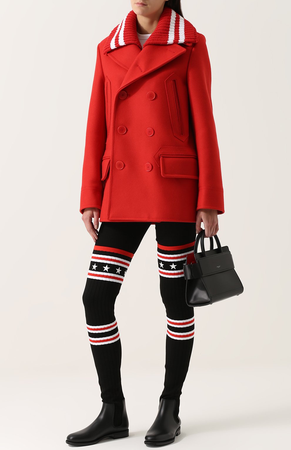 Резиновые сапоги с вязаной отделкой GIVENCHY, арт. BE09221057, фото 2