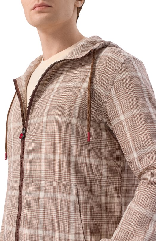 Льняная толстовка Kiton UMC010H096380 Бежевый  UMC010H096380 Фото 5