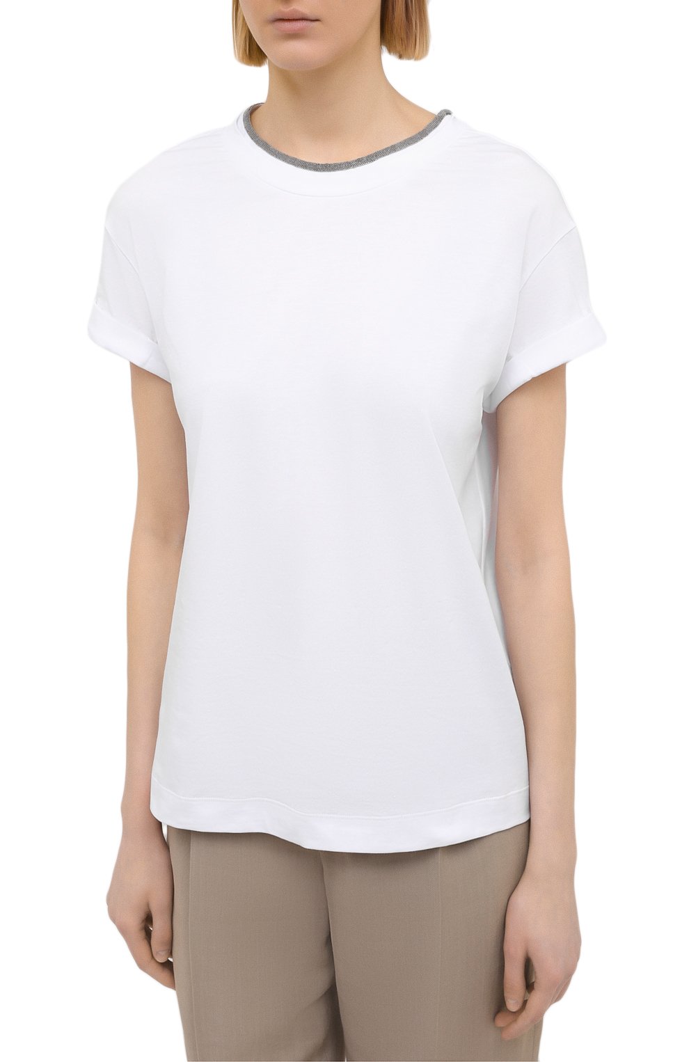 Хлопковая футболка BRUNELLO CUCINELLI, арт. M0T18BD200, фото 3