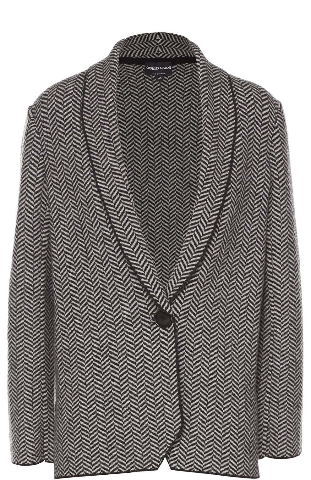 Шерстяной жакет прямого кроя с укороченным рукавом GIORGIO ARMANI, арт. 6XAG02/AM15Z, фото 1
