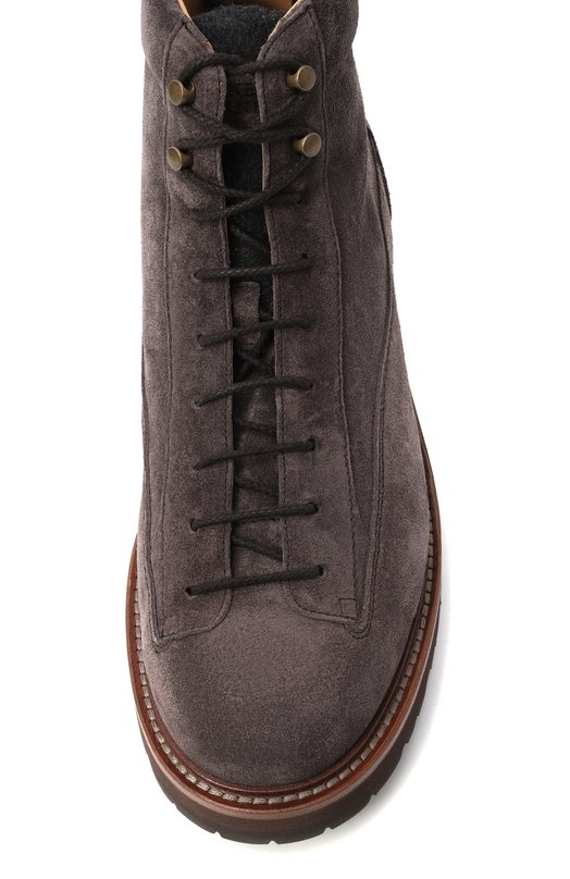 Замшевые ботинки Urban Outdoor Brunello Cucinelli MZUNVJW717 Серый  MZUNVJW717 Фото 6
