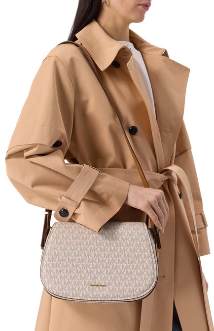 Женская сумка lydia medium MICHAEL MICHAEL KORS кремвого цвета, арт. 30R5GL0M2B | Фото 2 (Материал: Пластик, Резина; Материал сплава: Проставлено; Драгоценные камни: Проставлено; Размер: medium)
