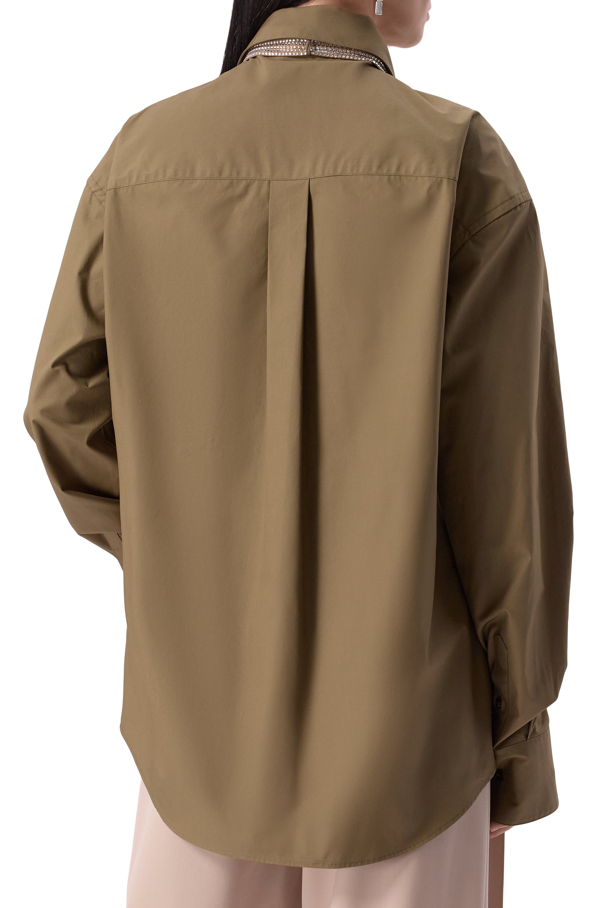 Хлопковая рубашка GIUSEPPE DI MORABITO хаки цвета по цене 52750 руб., арт. 04SST0231X 04425, фото 4 Хлопковая рубашка GIUSEPPE DI MORABITO, арт. 04SST0231X 04425, фото 4