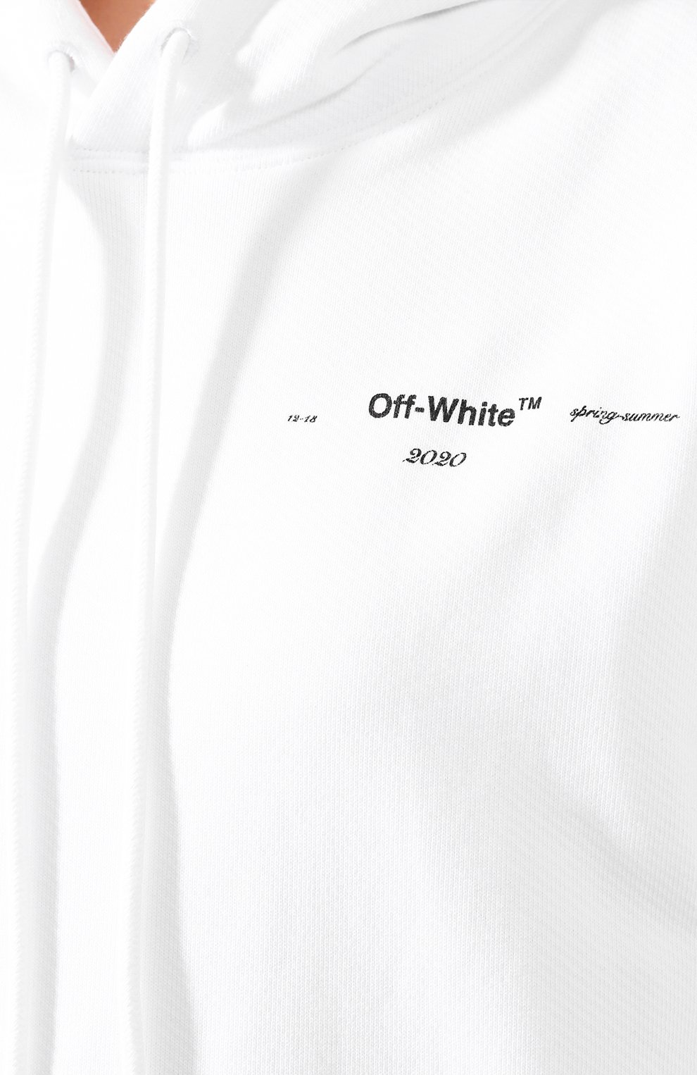 Хлопковое худи OFF-WHITE белого цвета по цене 44850 руб., арт. 0WBB032S20FLE0030110, фото 5 Хлопковое худи OFF-WHITE, арт. 0WBB032S20FLE0030110, фото 5