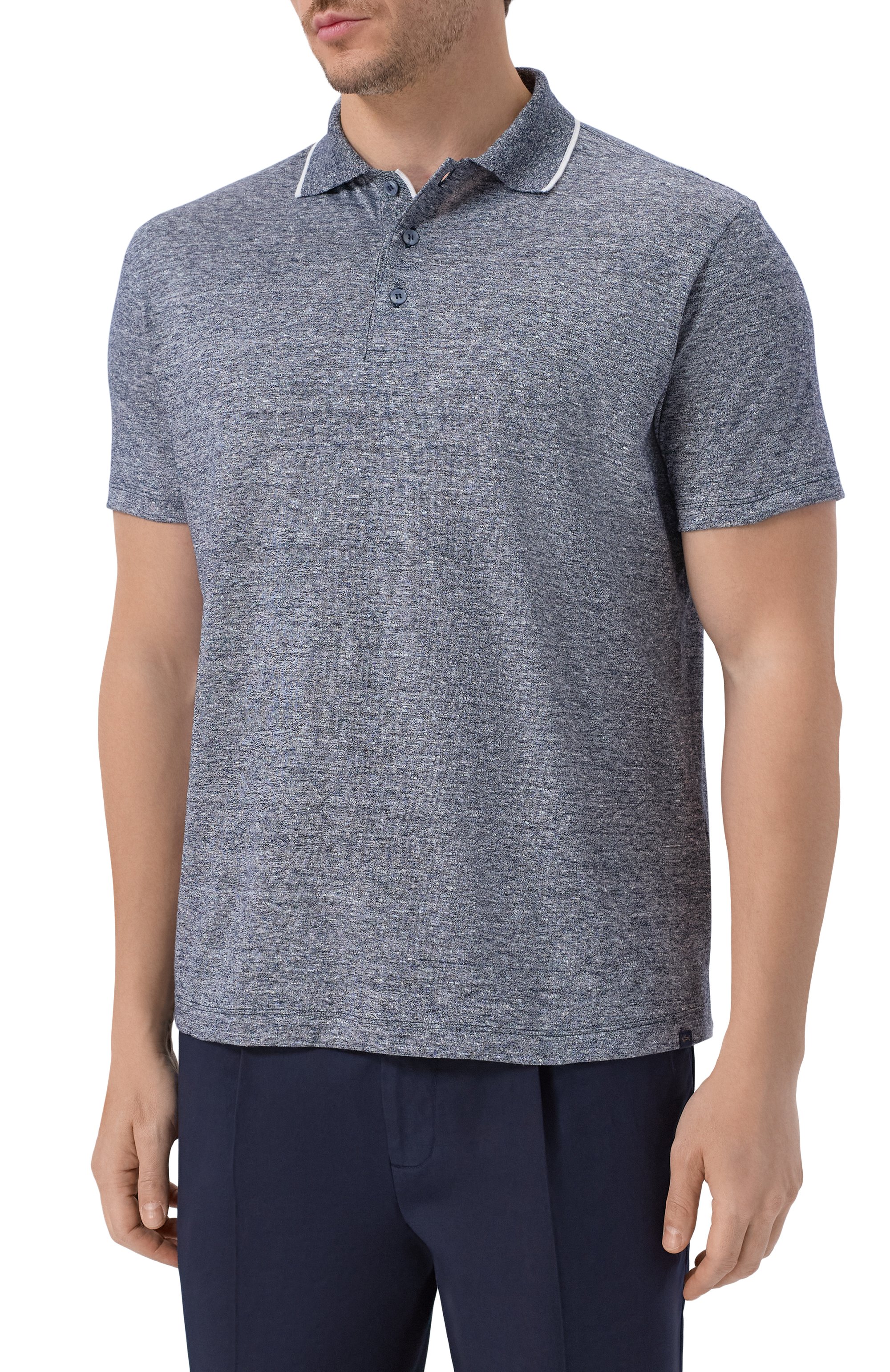 Поло изо льна и хлопка PAUL&SHARK, арт. 26411231, фо то 3