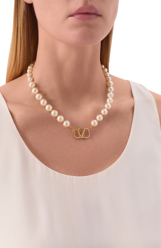 Колье VLogo Signature Valentino 8W2J0P13UXM Белый  8W2J0P13UXM Фото 2