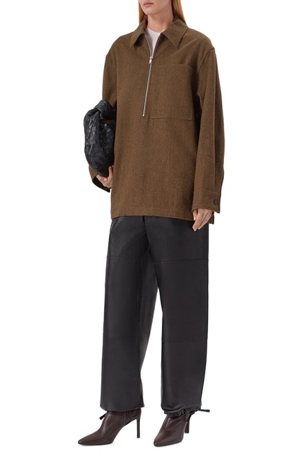 Женские кожаные брюки JIL SANDER, арт. J02KA0340/J07187