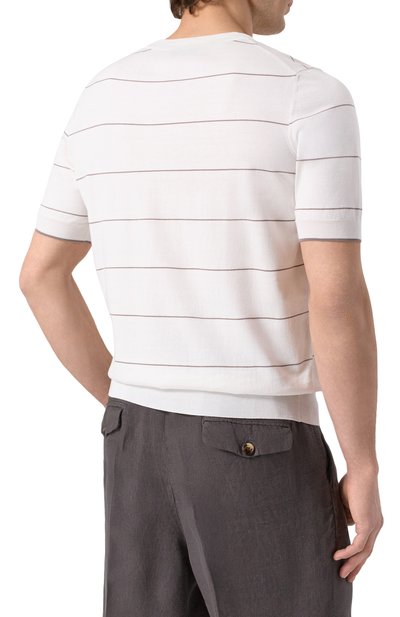 Хлопковый джемпер BRUNELLO CUCINELLI, арт. M29805300, фото 4