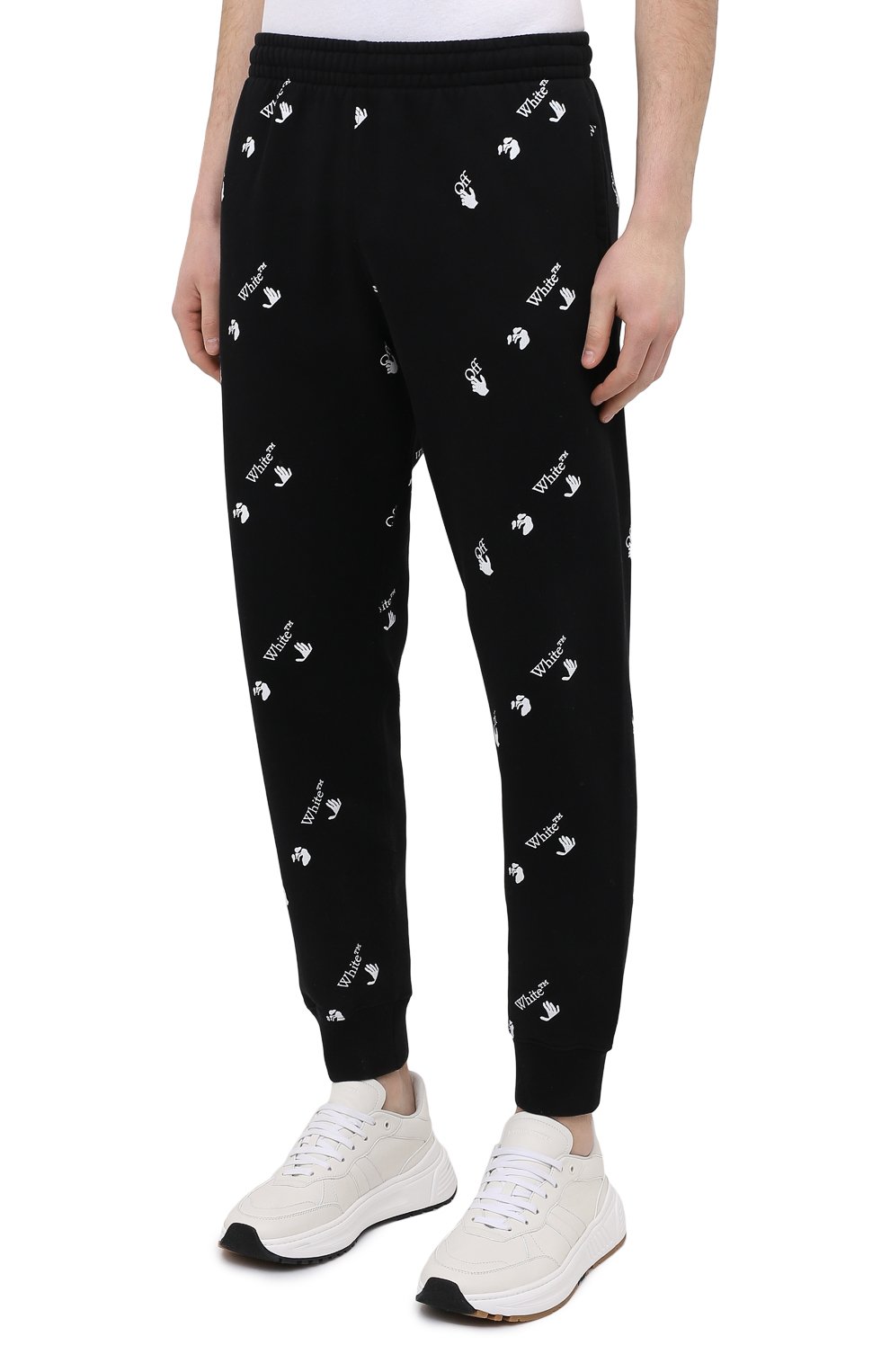 Хлопковые джоггеры OFF-WHITE, арт. 0MCH033R21FLE004, фото 3