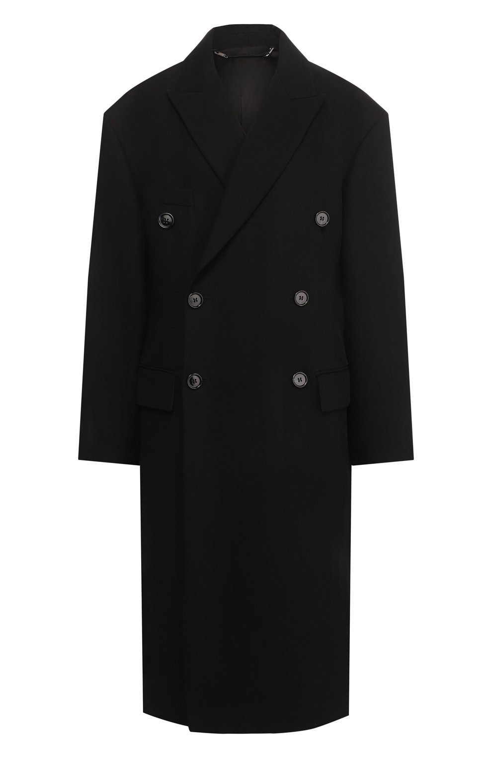 Пальто из смеси льна и шерсти ACNE STUDIOS черного цвета по цене 68400 руб., арт. A90230, фото 1 Пальто из смеси льна и шерсти ACNE STUDIOS, арт. A90230, фото 1