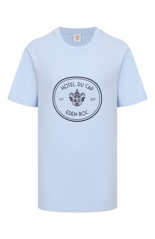 Хлопковая футболка Sporty and Rich T004360666BL90 Голубой T004360666BL90