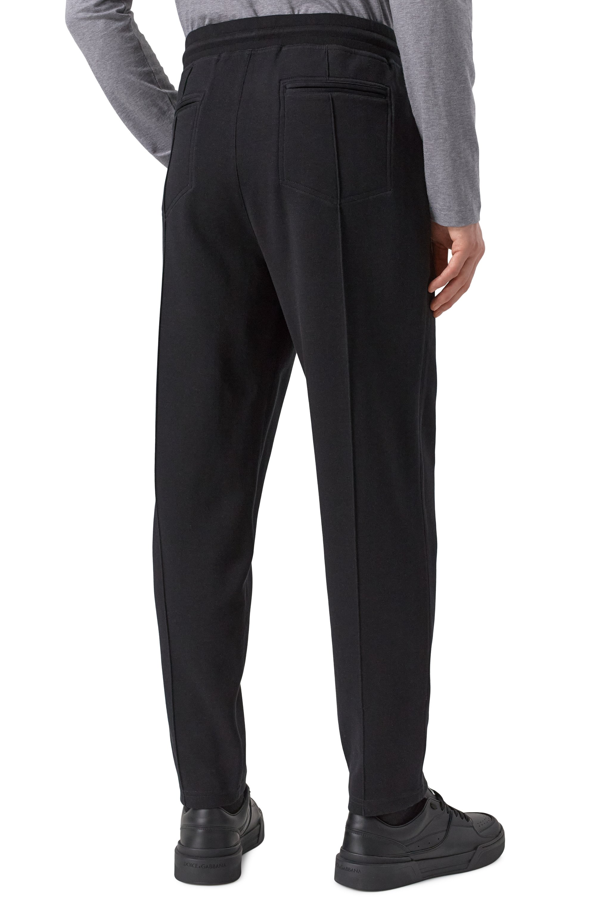 Брюки из хлопка и кашемира BRUNELLO CUCINELLI черного цвета по цене 82950 руб., арт. MM831B2331, фото 4 Брюки из хлопка и кашемира BRUNELLO CUCINELLI, арт. MM831B2331, фото 4