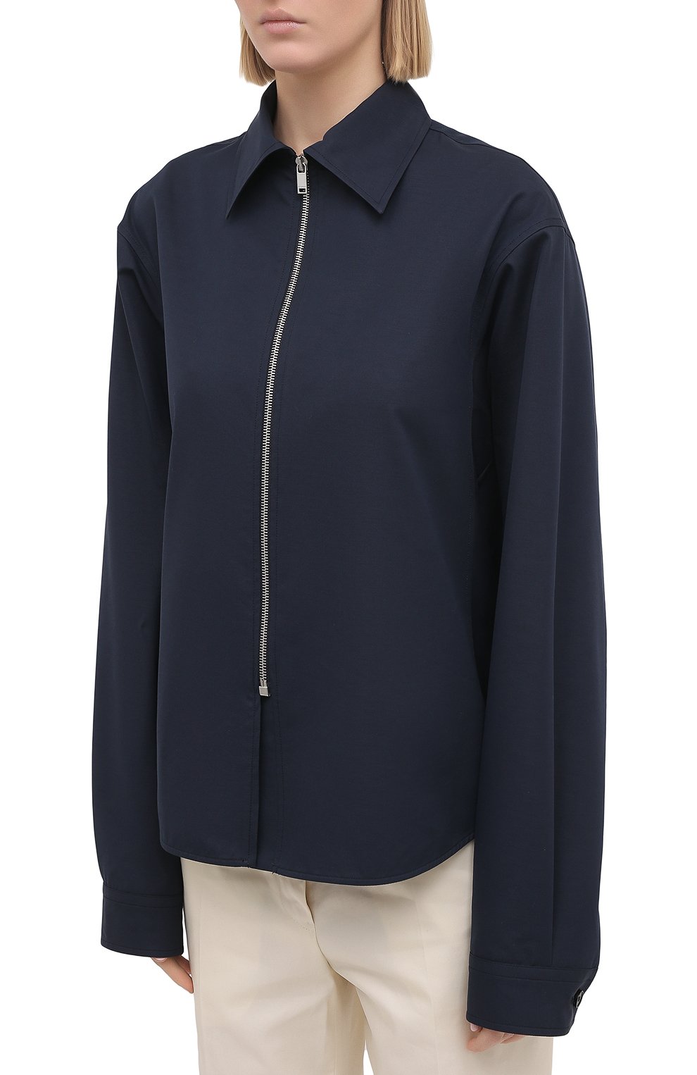 Хлопковая рубашка JIL SANDER, арт. JSPS600605-WS251800, фото 3