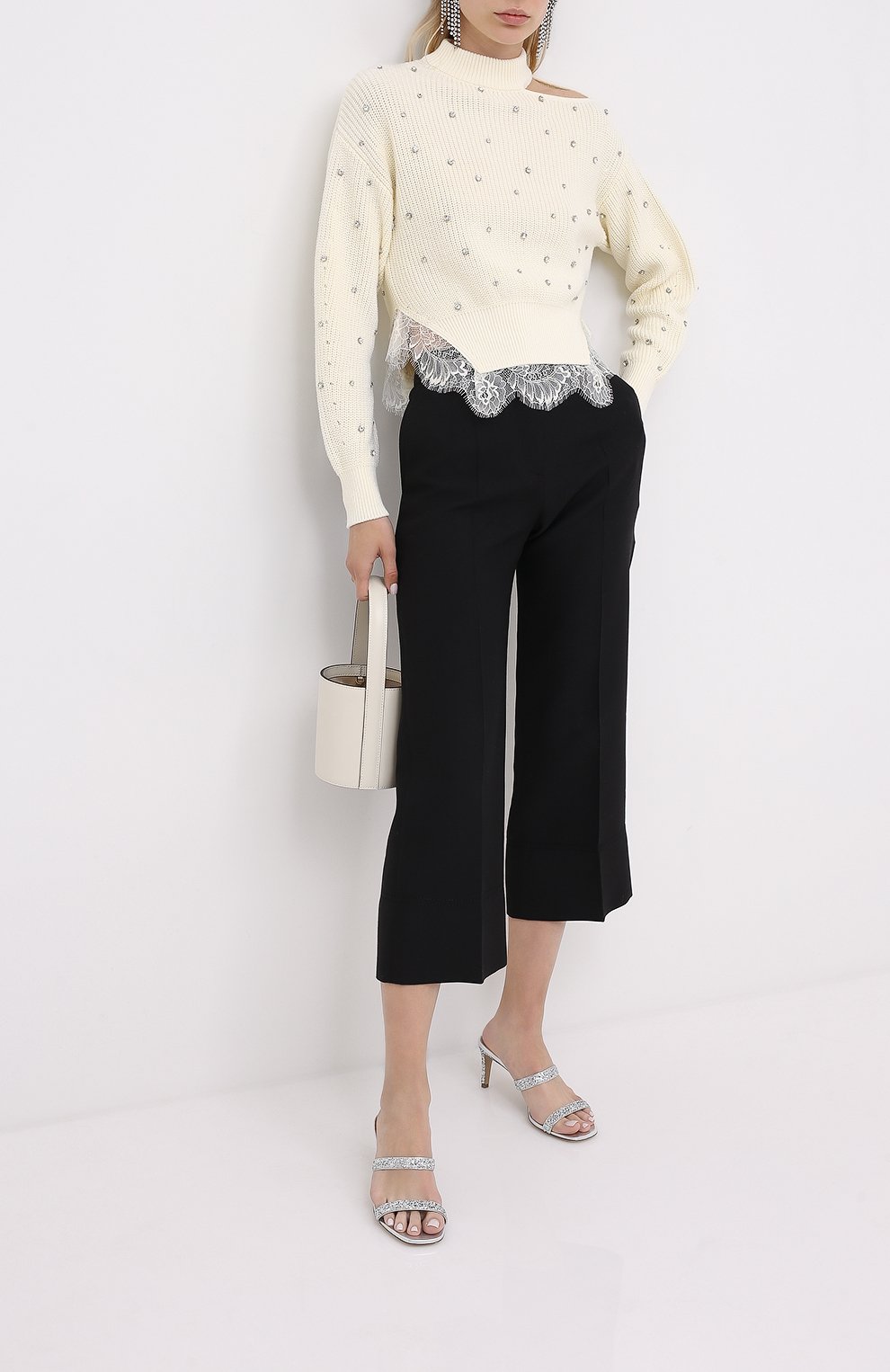 Свитер из хлопка и шерсти SELF-PORTRAIT, арт. PF20-141, фото 2