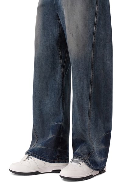 Кожаные кеды out of office OFF-WHITE, арт. 0MIA189F25LEA006, фото 3