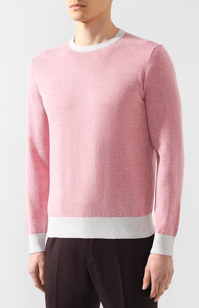 Хлопковый джемпер FIORONI светло-розового цвета по цене 48200 руб., арт. M18203A1, фото 3 Хлопковый джемпер FIORONI, арт. M18203A1, фото 3