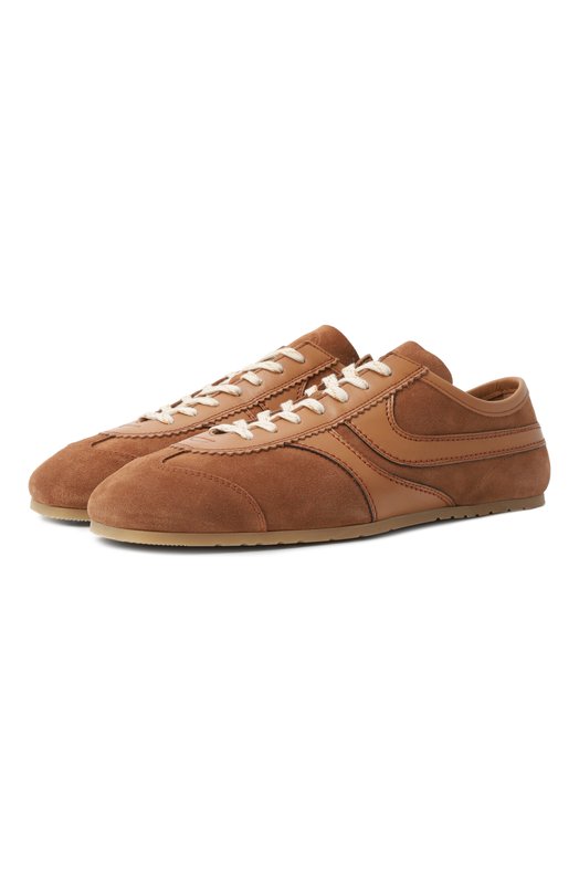 Замшевые кеды Dries Van Noten MS251/1503/126 Коричневый MS251/1503/126
