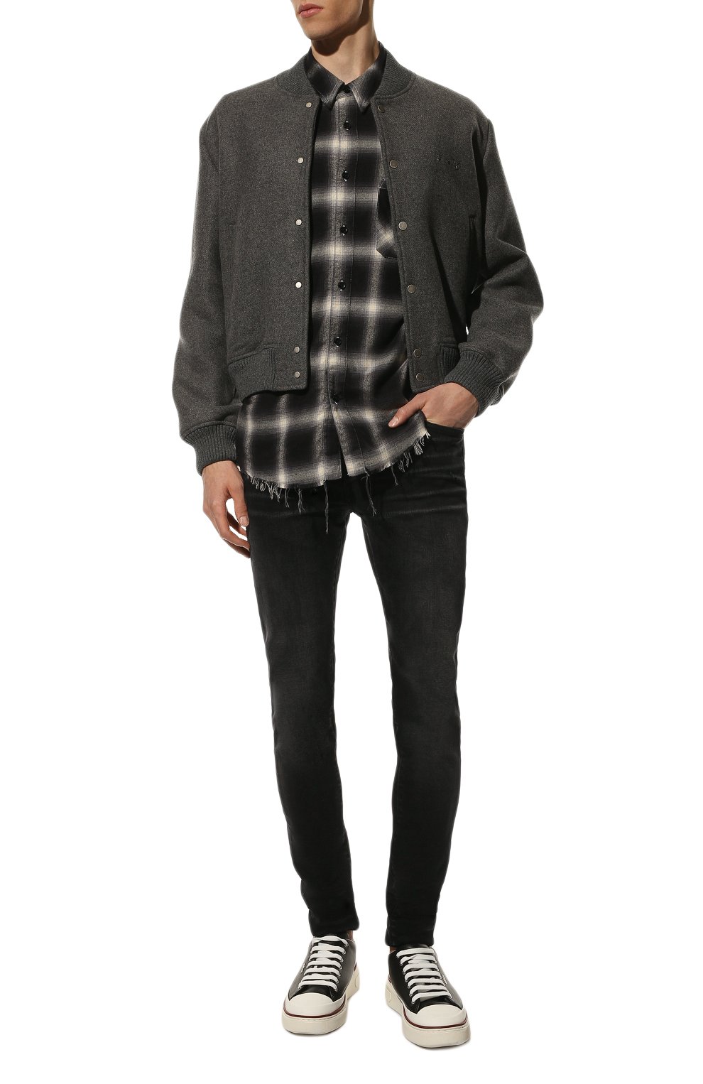 Рубашка из хлопка и вискозы AMIRI, арт. PXMLS004-001, фото 2