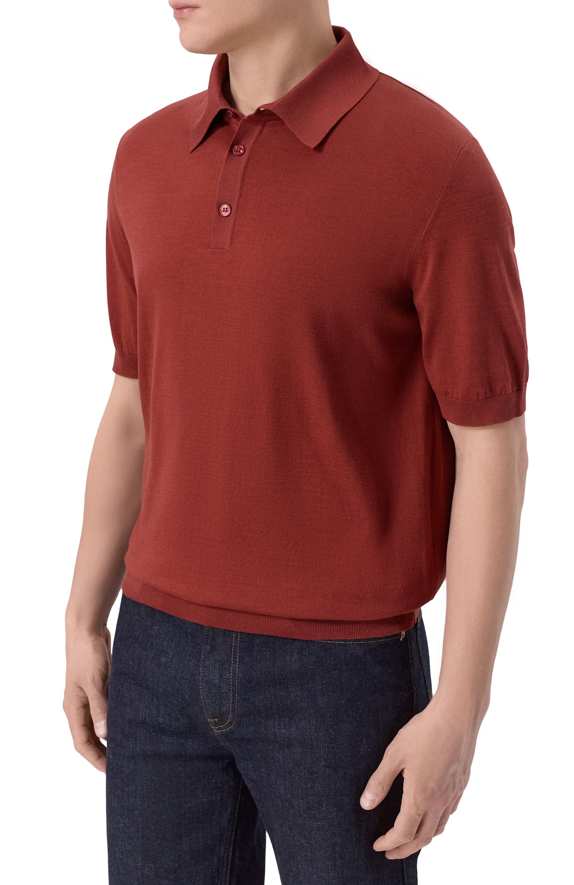 Поло из хлопка и шелка MVST, арт. M26.CSM.K424/C0TT0N/SILK, фото 3