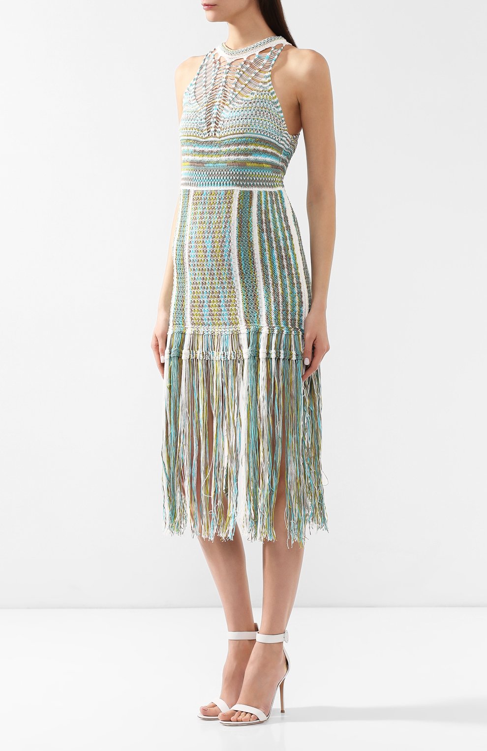 Хлопковое платье M MISSONI бирюзового цвета по цене 94300 руб., арт. 2DG00111/2K000A, фото 3 Хлопковое платье M MISSONI, арт. 2DG00111/2K000A, фото 3