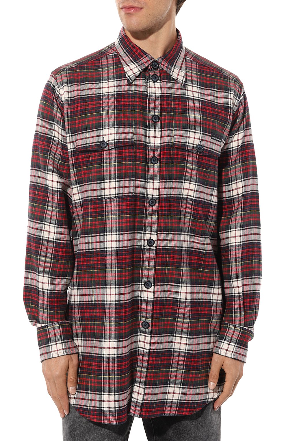 Хлопковая рубашка DOLCE & GABBANA, арт. G5IY9T/FQ6CU, фото 3