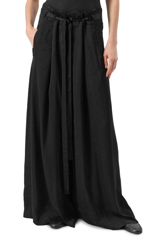 Брюки из вискозы и шелка Ann Demeulemeester B0012744/FA611 Чёрный  B0012744/FA611 Фото 3