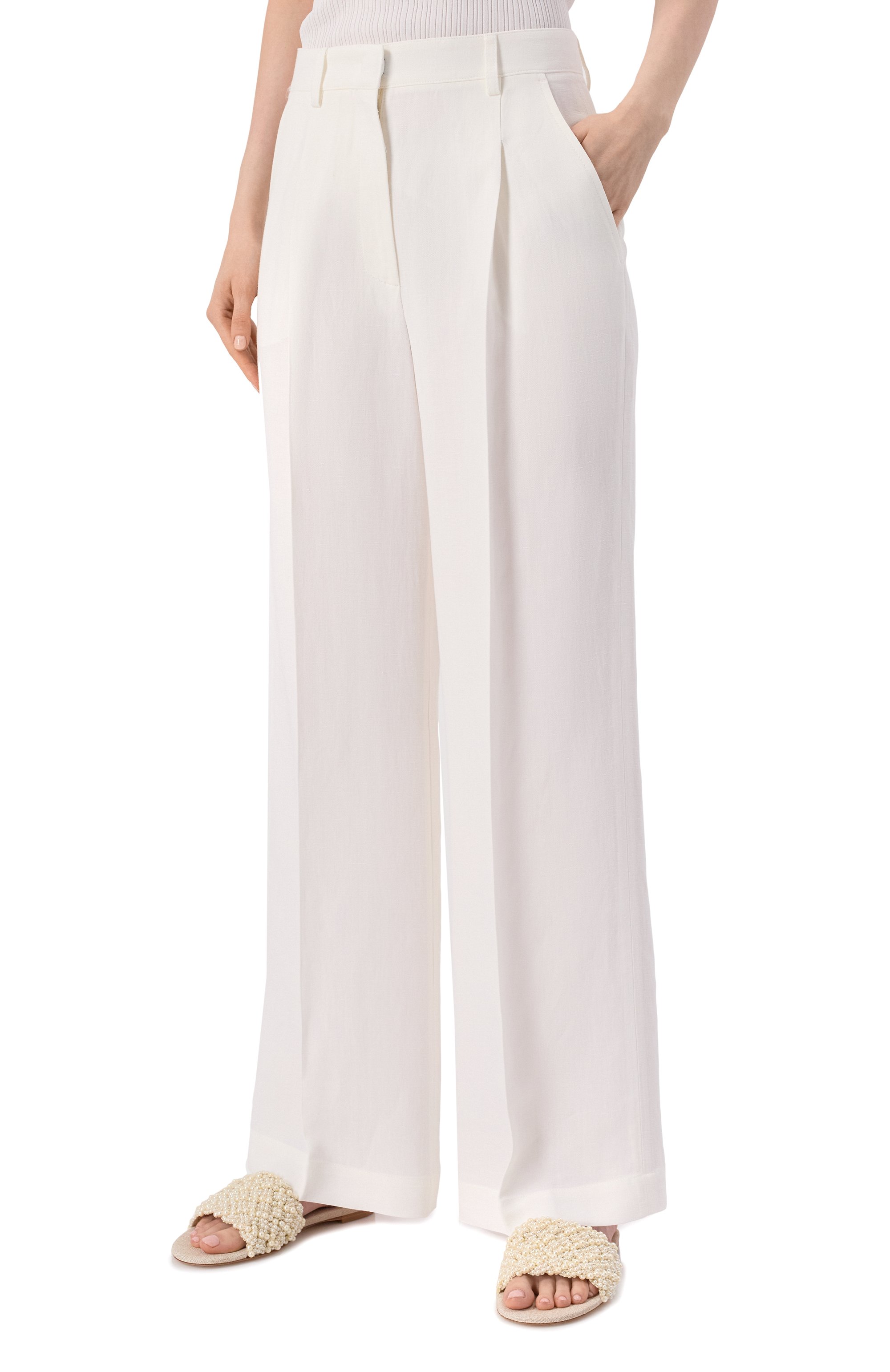 Брюки из вискозы и льна PINKO, арт. 104869/A2HA, фото 3