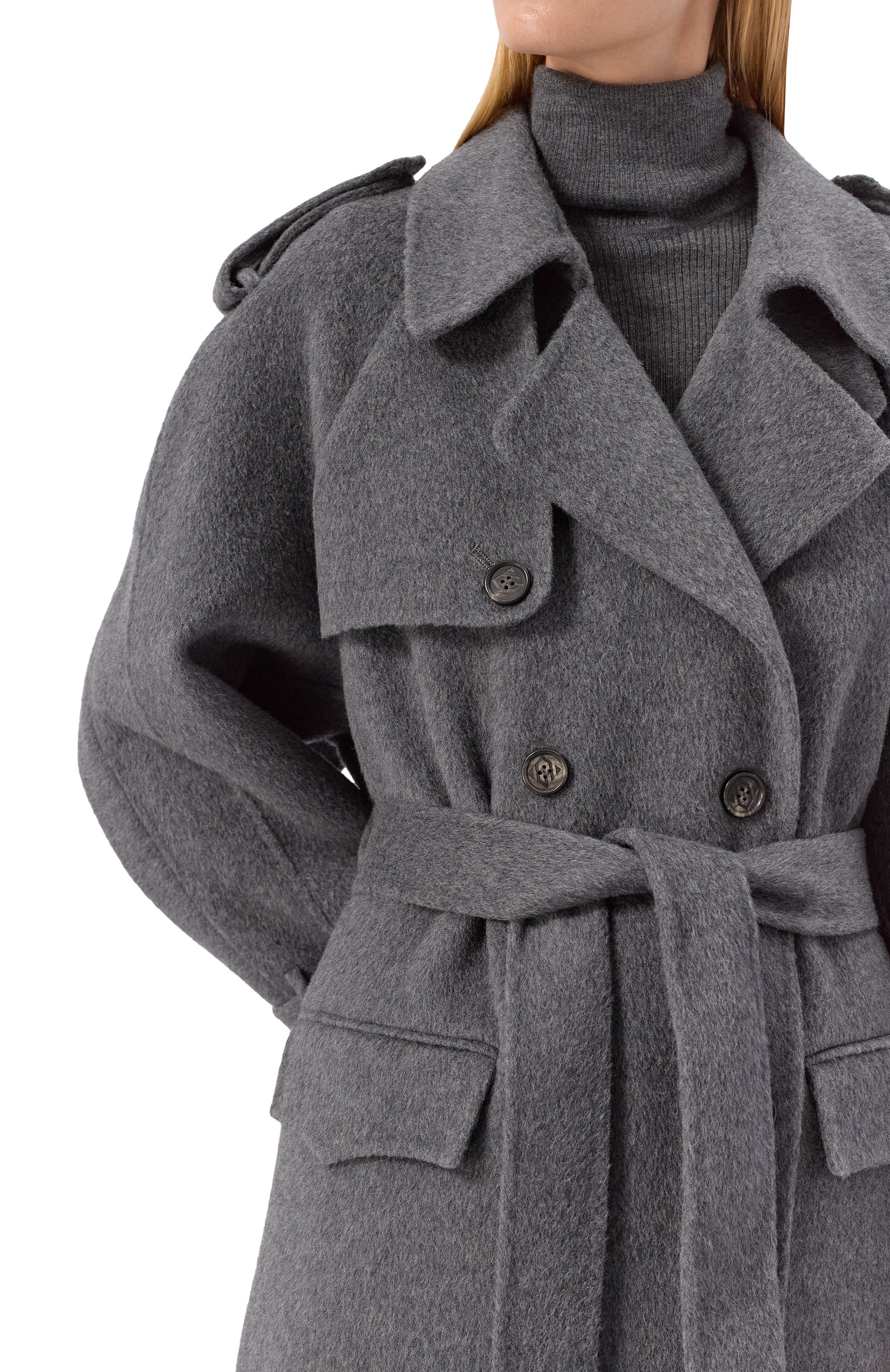 Шерстяной тренч GIUSEPPE DI MORABITO, арт. 05FWC0065 05363, фото 5