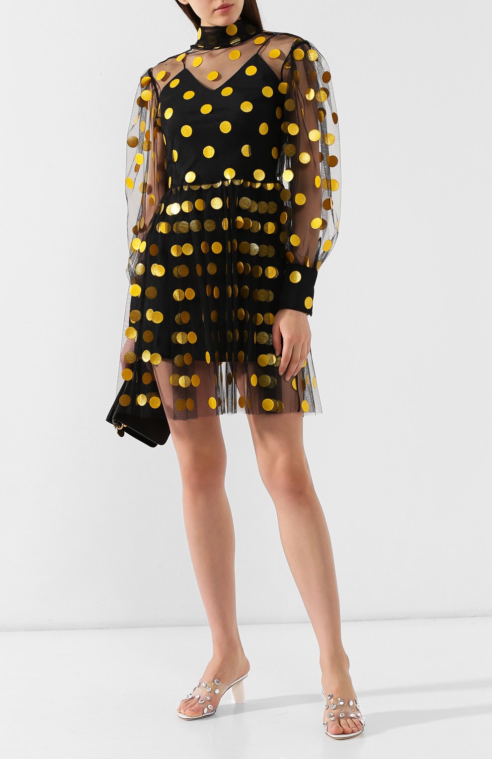 Платье MSGM желтого цвета по цене 47200 руб., арт. 2743MDA13 195700, фото 2 Платье MSGM, арт. 2743MDA13 195700, фото 2
