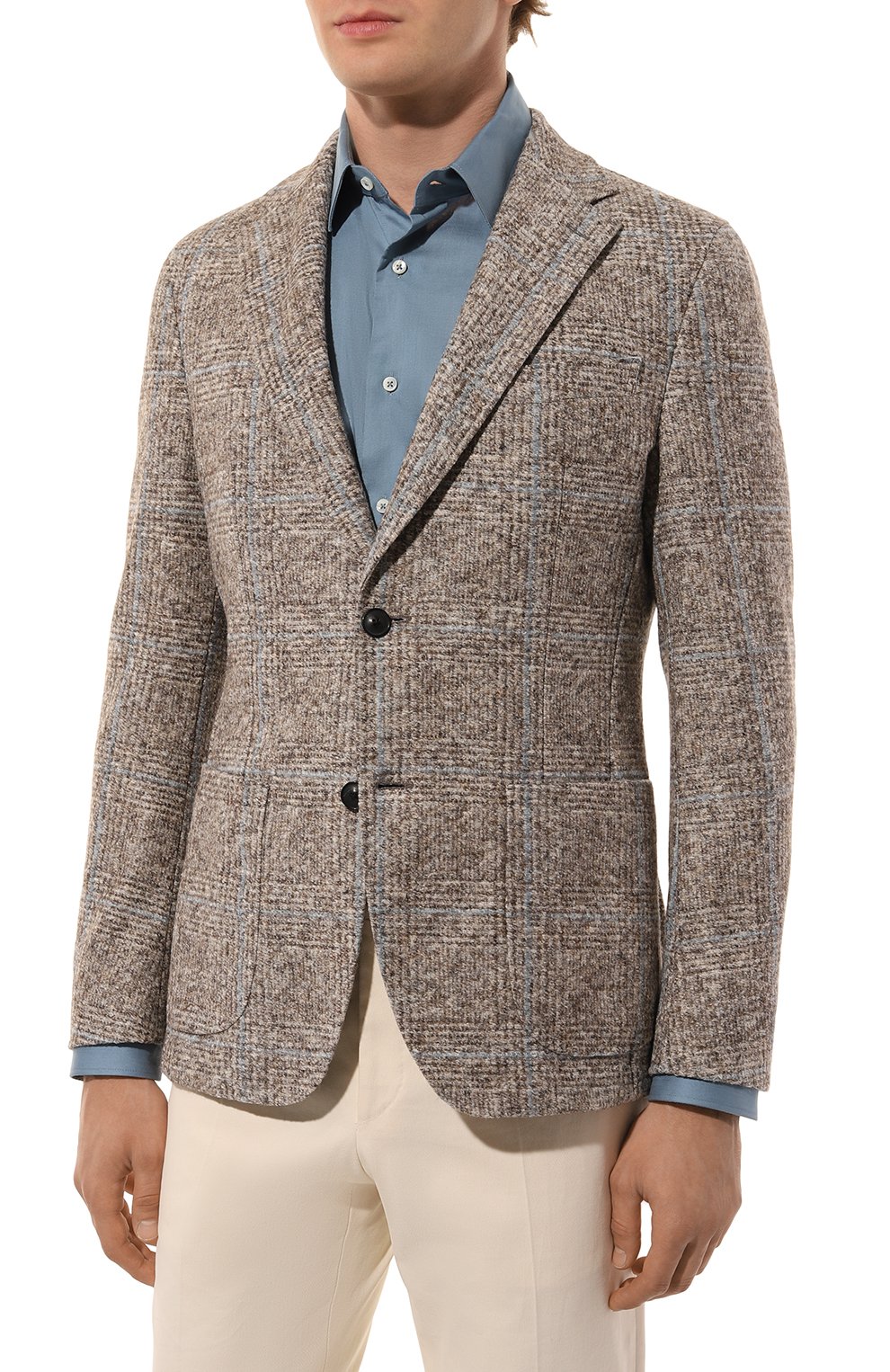 Пиджак из шерсти и хлопка WINDSOR коричневого цвета по цене 69950 руб., арт. 13 GIR0-J72, фото 4 Пиджак из шерсти и хлопка WINDSOR, арт. 13 GIR0-J72, фото 4