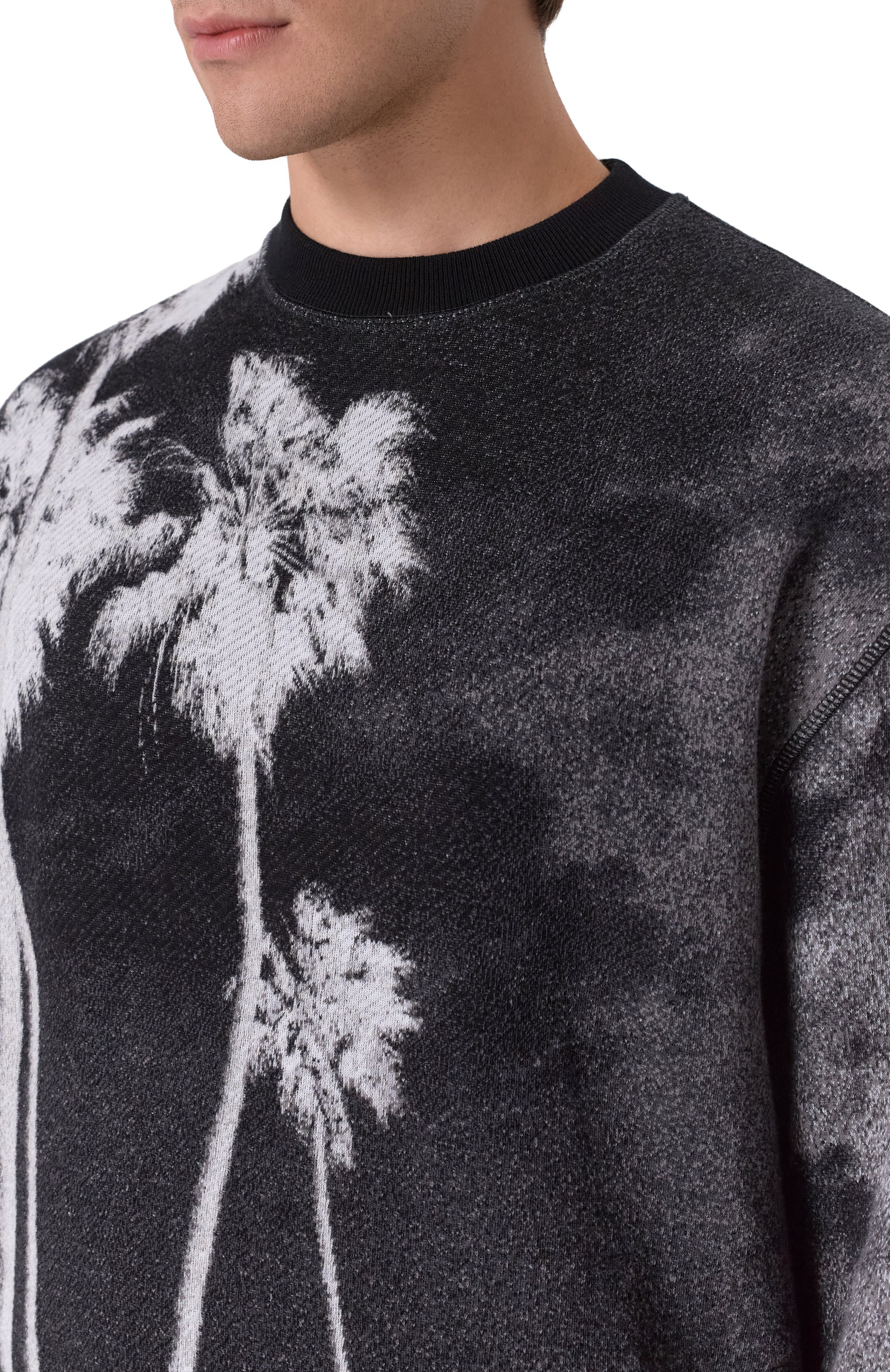 Хлопковый джемпер PALM ANGELS, арт. PMHE086F25KNI001, фото 5