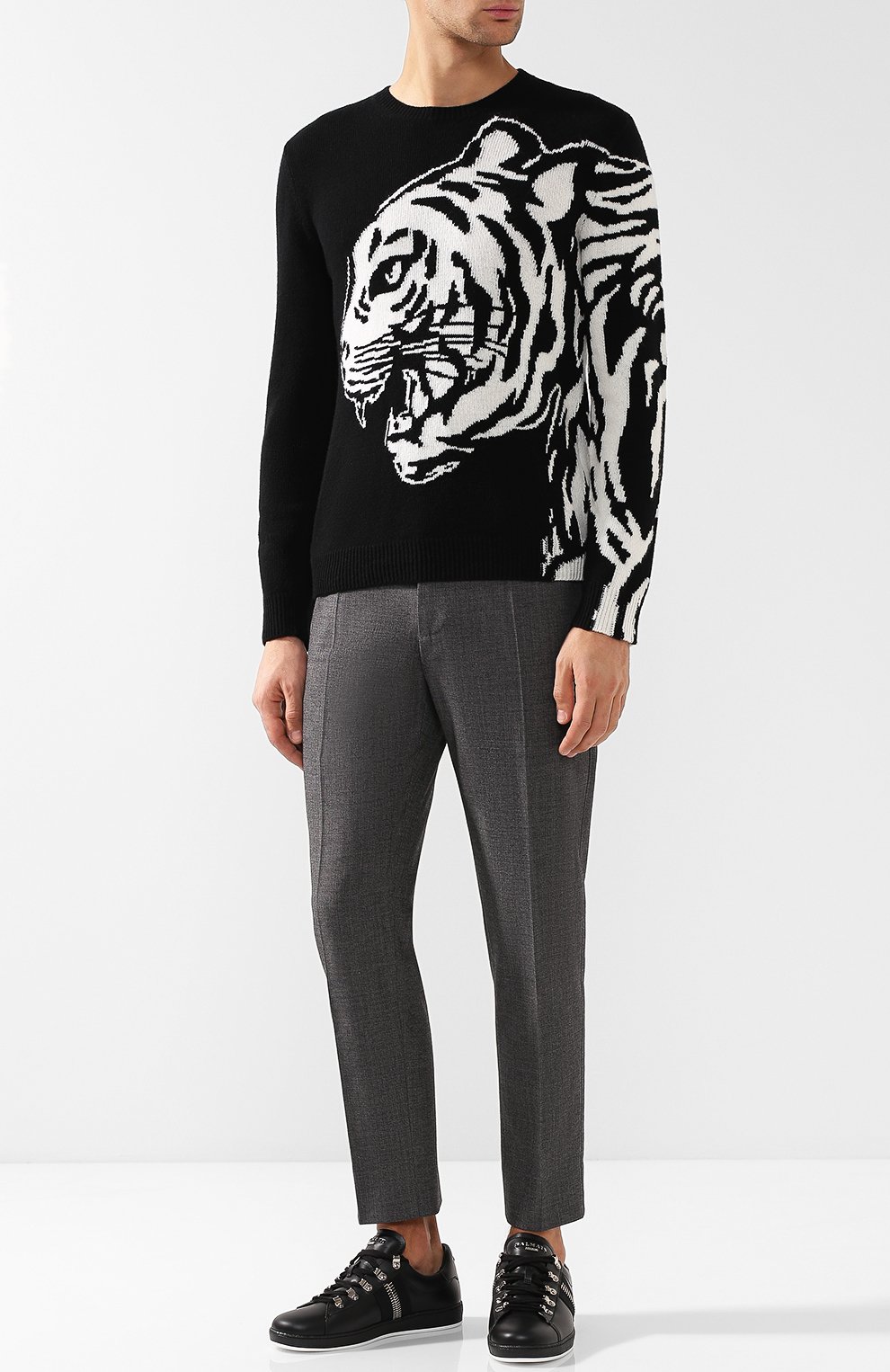 Кожаные кеды eric на шнуровке BALMAIN, арт. W8HC339/PTCF, фото 2