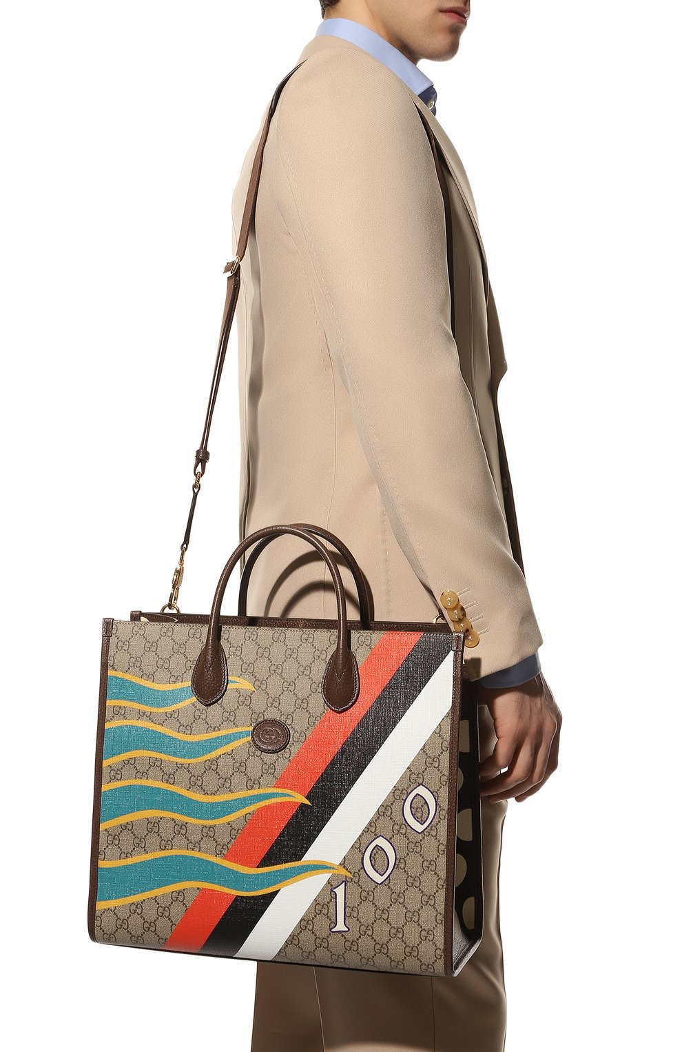 Сумка-тоут GUCCI коричневого цвета по цене 257760 руб., арт. 674148/UQHHG, фото 2 Сумка-тоут GUCCI, арт. 674148/UQHHG, фото 2