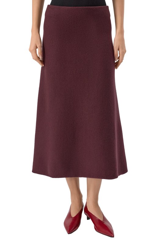Шерстяная юбка Jil Sander J02MA0248/J14506 Коричневый  J02MA0248/J14506 Фото 3