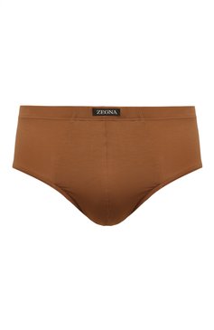 Мужские брифы ZEGNA коричневого цвета, арт. N3L611650 | Фото 1 (Кросс-КТ: бельё; Материал внешний: Синтетический материал; Материал сплава: Проставлено; Нос: Не проставлено; Мужское Кросс-КТ: Трусы)