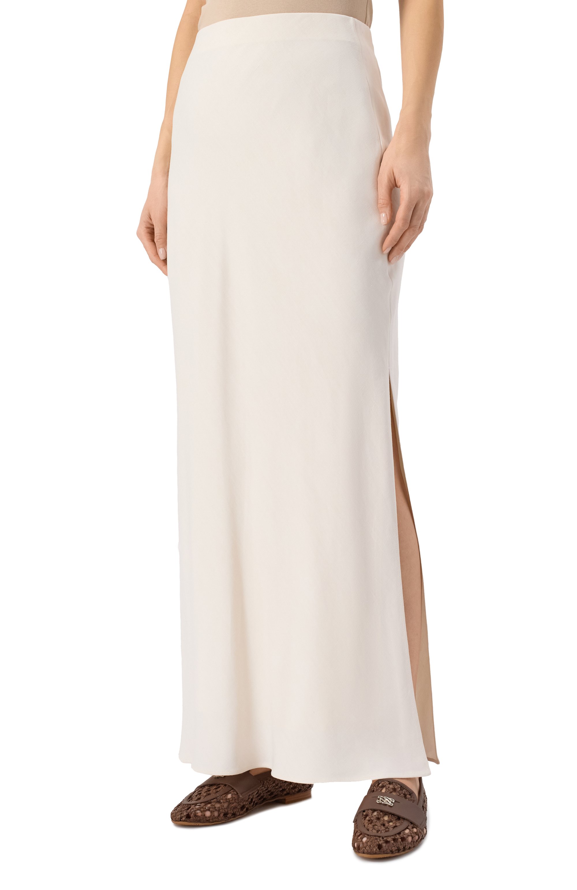 Юбка из вискозы и льна BRUNELLO CUCINELLI, арт. MH126G3396, фото 3